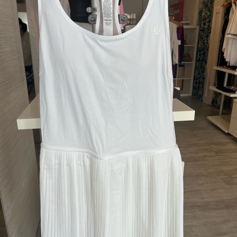 lululemon athletica White Pleated Mini Dress